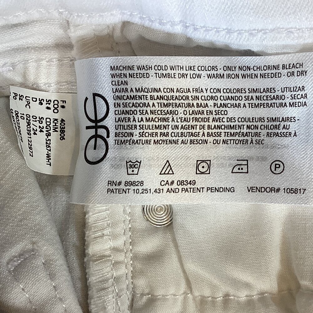 Bundle of 2 Pairs of Gloria Vanderbilt Jeans Sz 10P & 10 Brown & White #327C - Picture 6 of 7